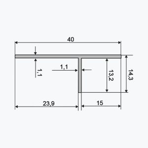 TEMPOLISTEL® A134 Т-профил - Image 2