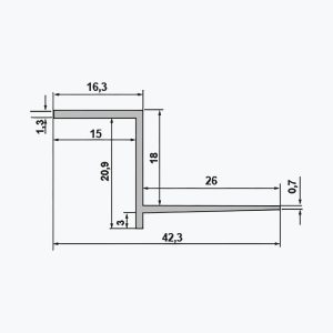 TEMPOLISTEL® B103 Профил за празен фуг за BA 18 - Image 2