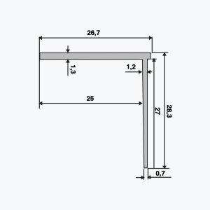 TEMPOLISTEL® B107 Профил за завршница за гипс плоча BA25 - Image 2