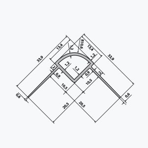 TEMPOLISTEL® B113 Профил за заштита на заоблен агол за преградни ѕидови - Image 2